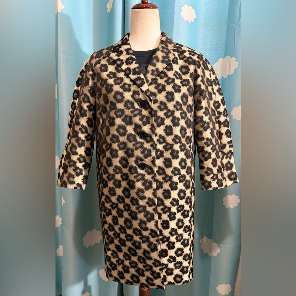 Animal print shine Ann Taylor long jacket, SP - Picture 8 of 8